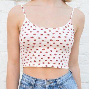 Brandy Melville Skylar Top Strawberry Print